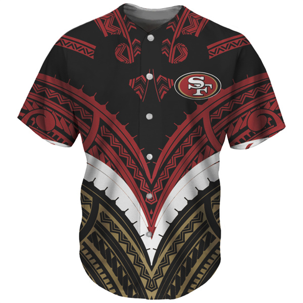 Men's San Francisco 49ers Red/Black Baseball Jersey